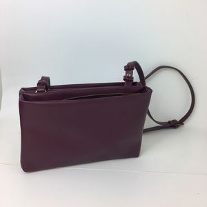 Burgundy Leather Shoulder Bag